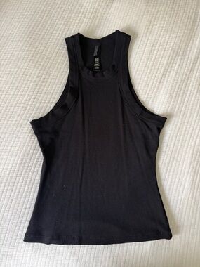 SKIMS Black Ribbed Tank Top
